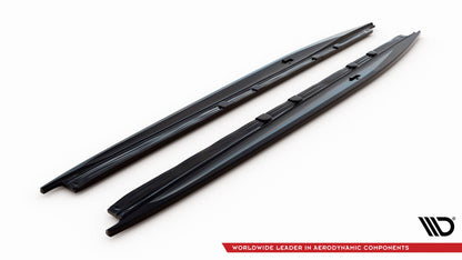 Maxton Seitenschweller Ansatz für Cupra Leon Aero Mk1 schwarz Hochglanz
