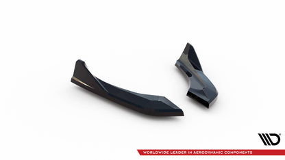 Maxton Heck Ansatz Flaps Diffusor für BMW 1er M-Paket / M140i F20 Facelift  schwarz Hochglanz