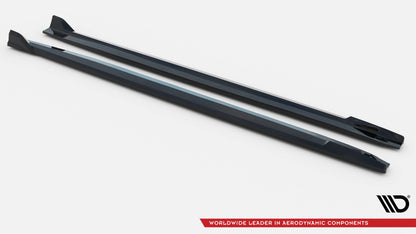 Maxton Seitenschweller Ansatz für V.2 für BMW X5 M-Paket G05 schwarz Hochglanz