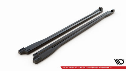 Maxton Seitenschweller Ansatz für Audi Q3 S-Line F3 schwarz Hochglanz