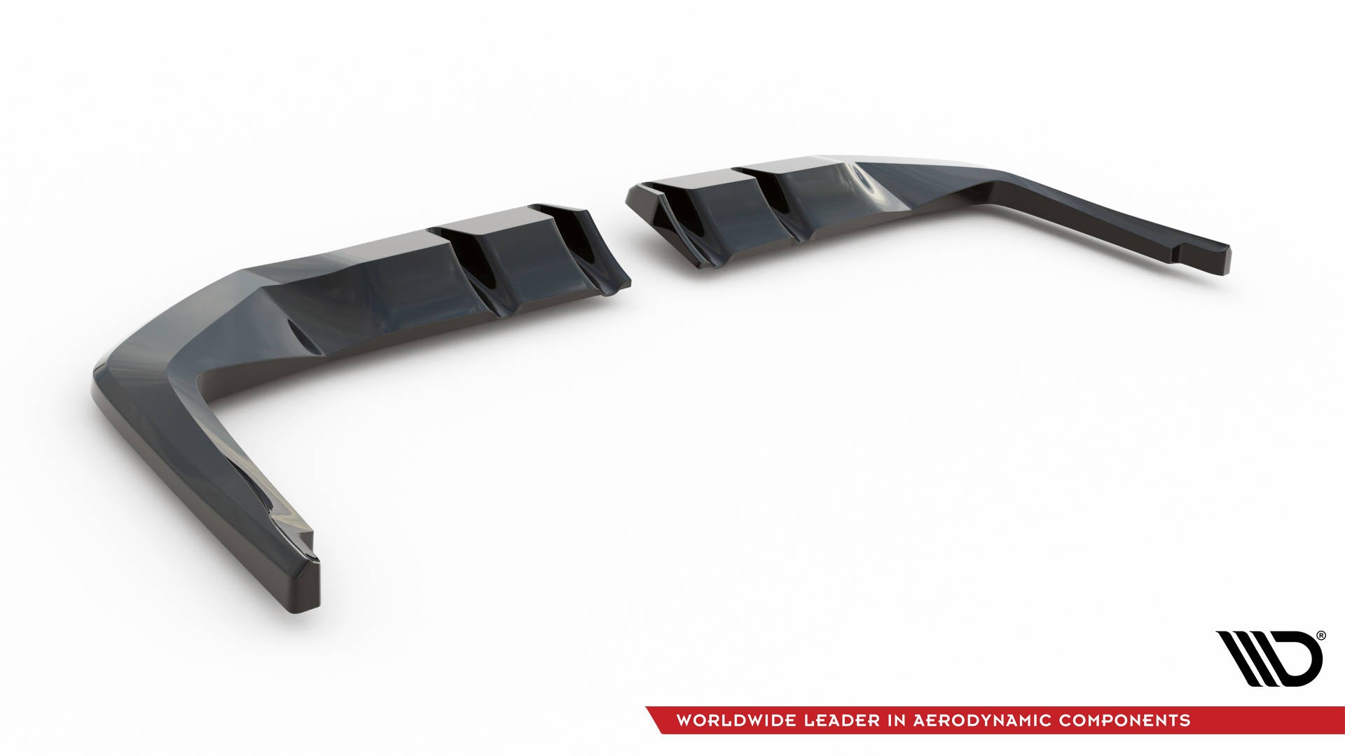 Maxton Mittlerer Diffusor Heck Ansatz DTM Look für V.1 Honda Civic Type-R Mk 11 schwarz Hochglanz