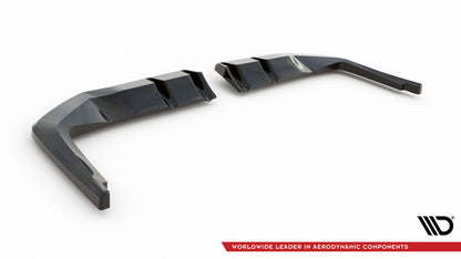 Maxton Mittlerer Diffusor Heck Ansatz DTM Look für V.1 Honda Civic Type-R Mk 11 schwarz Hochglanz