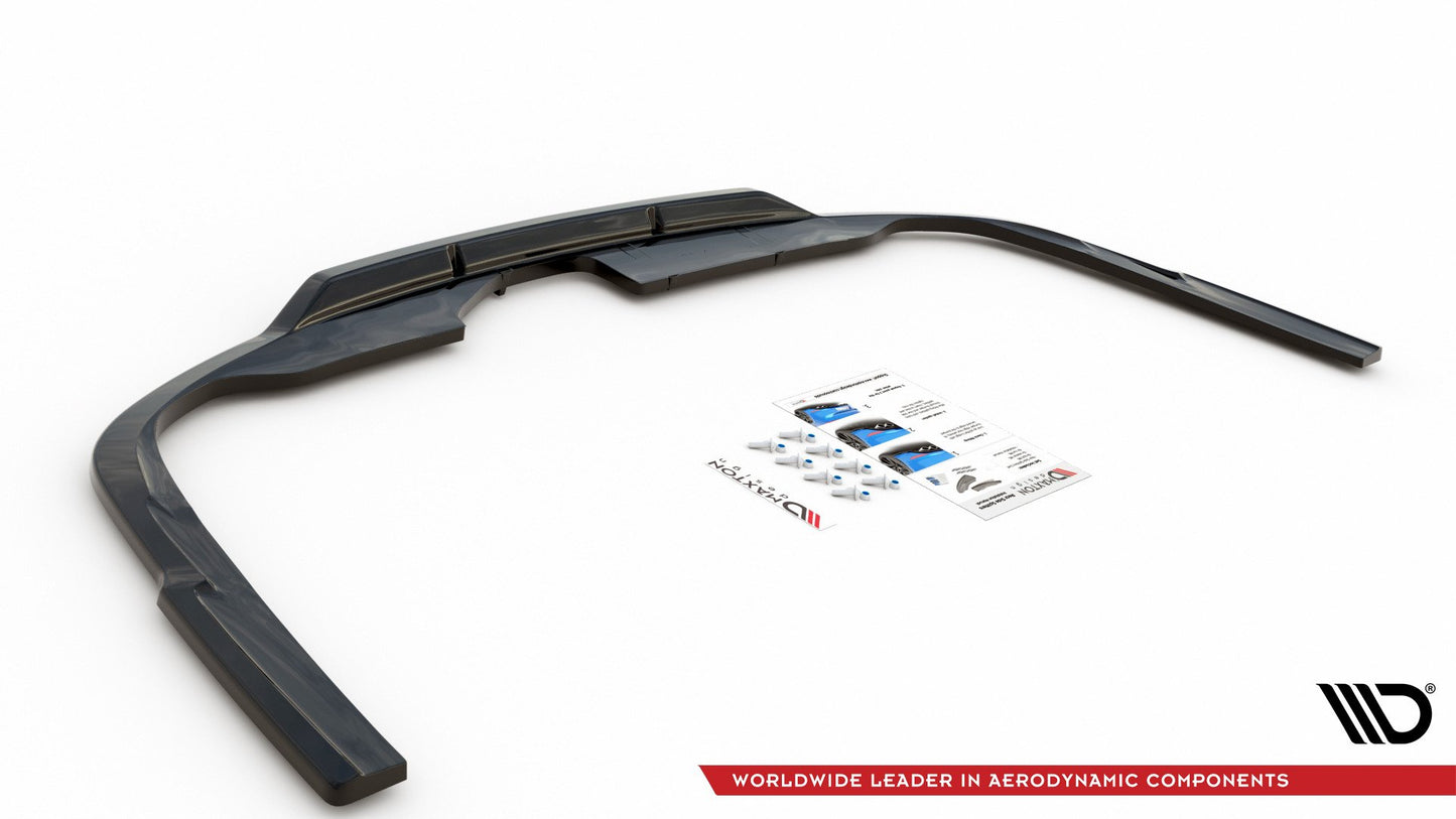 Maxton Mittlerer Diffusor Heck Ansatz DTM Look für Audi A6 S-Line C8 schwarz Hochglanz