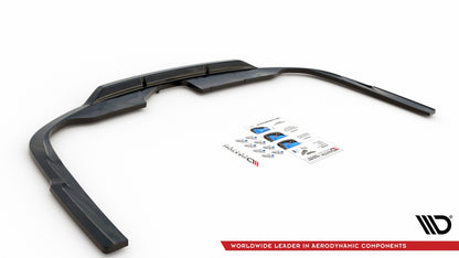 Maxton Mittlerer Diffusor Heck Ansatz DTM Look für Audi A6 S-Line C8 schwarz Hochglanz