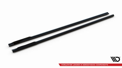Maxton Seitenschweller Ansatz für BMW 7 M-Paket G70 schwarz Hochglanz