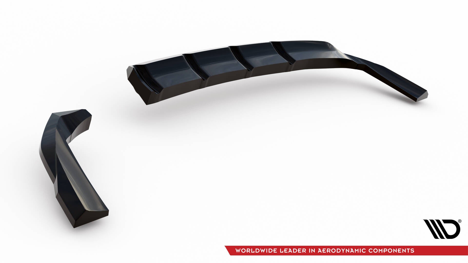 Maxton Mittlerer Diffusor Heck Ansatz DTM Look für Hyundai Tucson N-Line Mk4 schwarz Hochglanz