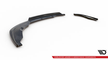 Maxton Mittlerer Diffusor Heck Ansatz DTM Look für BMW 1er E81 Facelift schwarz Hochglanz