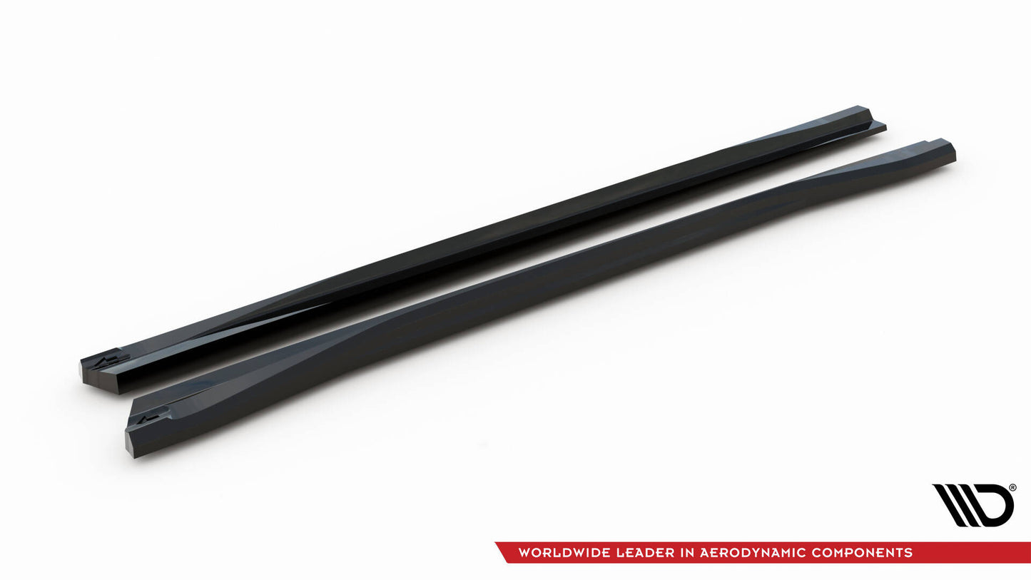 Maxton Seitenschweller Ansatz für Audi Q3 Sportback F3 schwarz Hochglanz