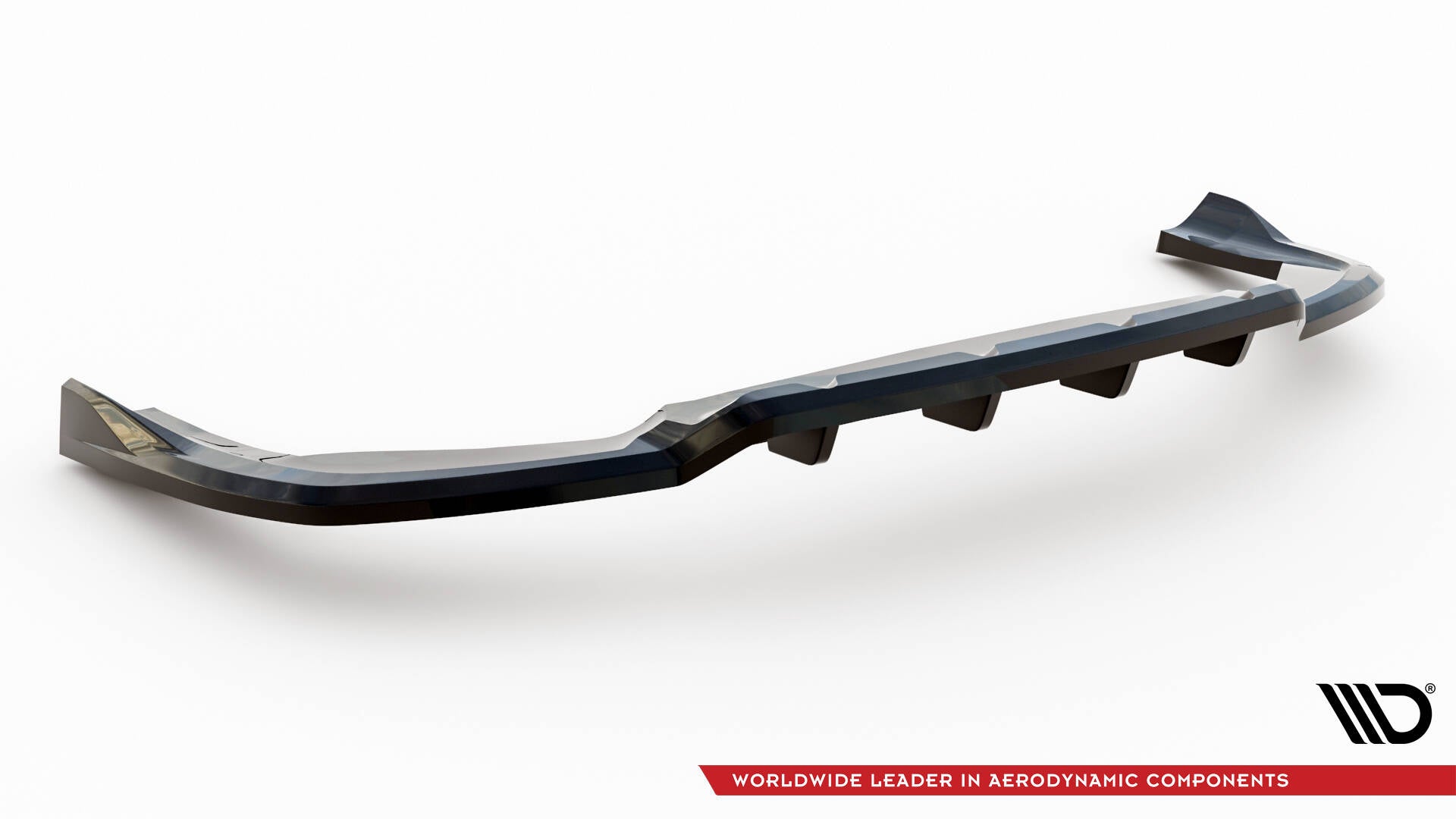 Maxton Mittlerer Diffusor Heck Ansatz DTM Look für Alfa Romeo Stelvio Quadrifoglio Mk1 schwarz Hochglanz