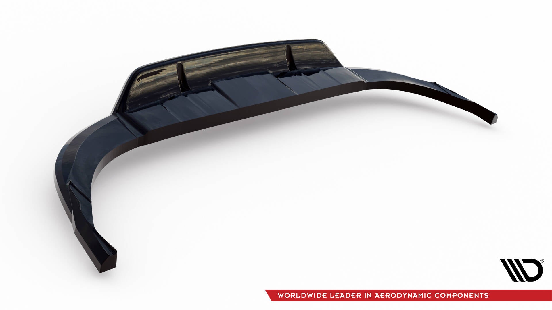 Maxton Mittlerer Diffusor Heck Ansatz DTM Look für Audi Q8 S-Line Mk1 schwarz Hochglanz