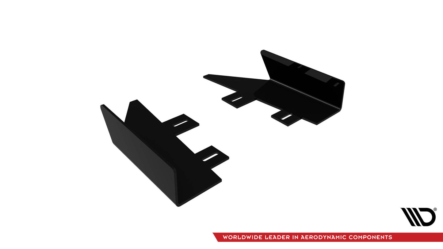 Maxton Hintere Seiten Flaps für Audi S5 / A5 S-Line Coupe / Cabriolet 8T schwarz Hochglanz