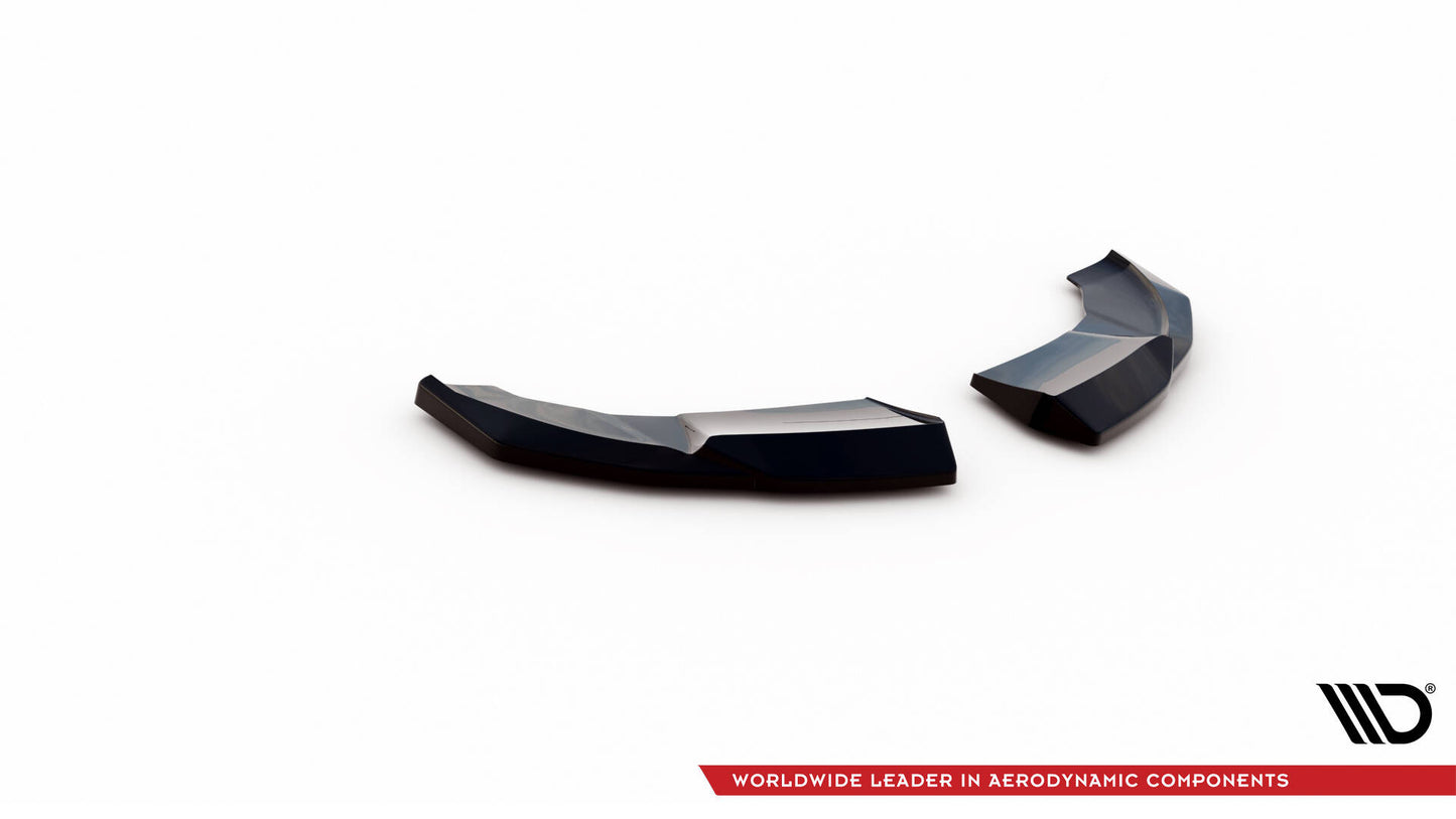 Maxton Heck Ansatz Flaps Diffusor V.1 für Audi TT S-Line 8S schwarz Hochglanz