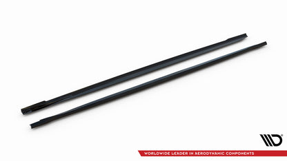 Maxton Seitenschweller Ansatz für V.2 für BMW 7 G11 M-Paket Facelift schwarz Hochglanz