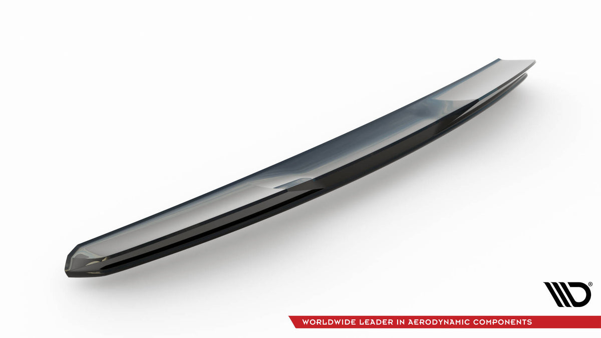 Maxton Höher Spoiler CAP für 3D Audi SQ8 / Q8 S-Line Mk1 schwarz Hochglanz