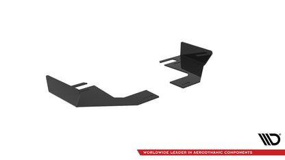 Maxton Hintere Seiten Flaps für Audi TT S-Line 8S schwarz Hochglanz