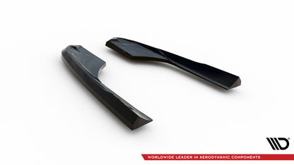 Maxton Heck Ansatz Flaps Diffusor V.2 für Audi RS3 Limousine 8V Facelift schwarz Hochglanz