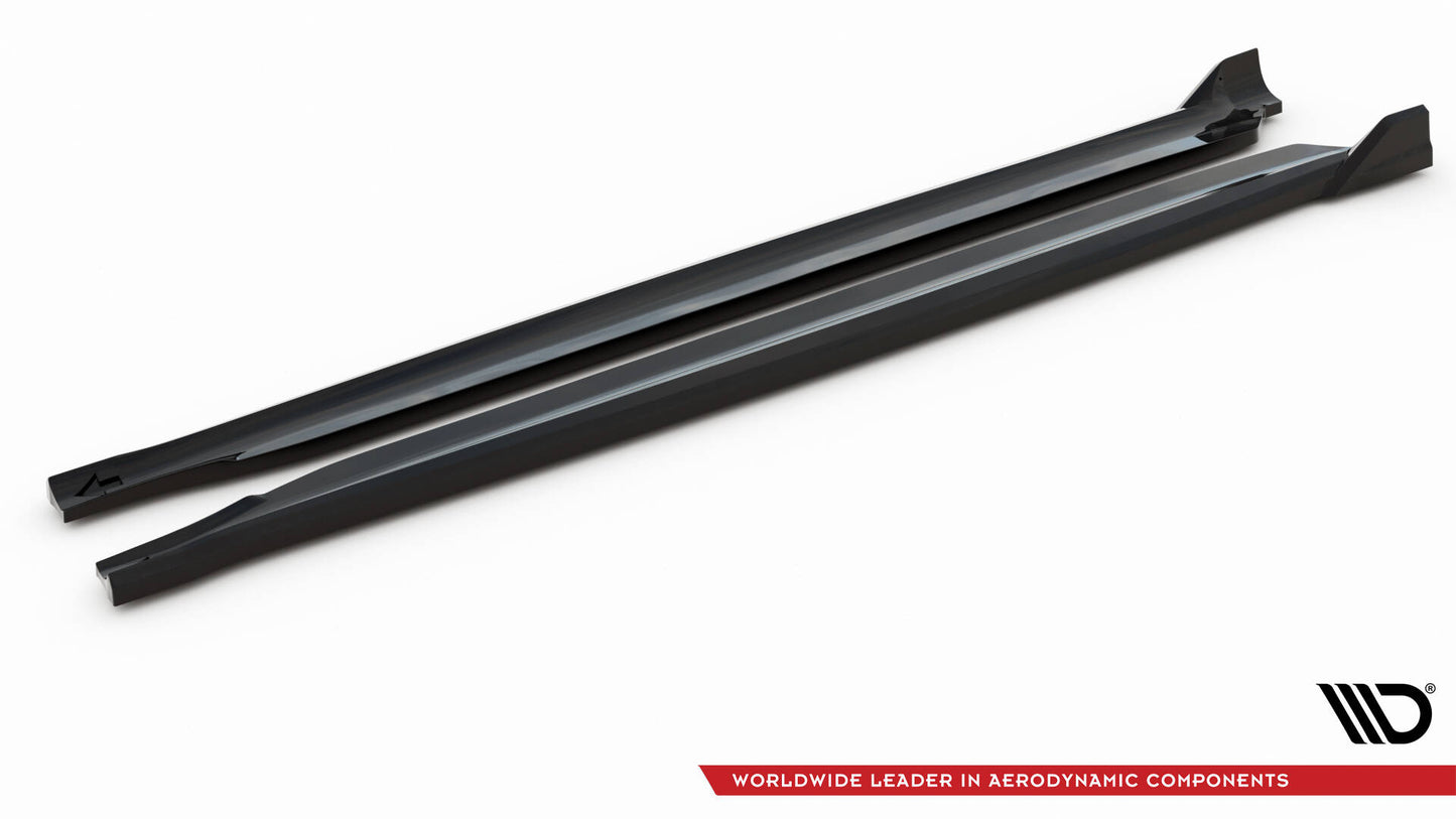 Maxton Seitenschweller Ansatz für V.2 für BMW X5 M-Paket F15 schwarz Hochglanz