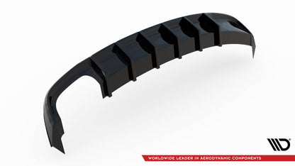 Maxton Diffusor Heck Ansatz für Audi A5 S-Line Coupe / Sportback 8T Facelift (Einseitige Doppelauspuffversion)
