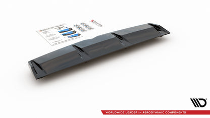 Maxton Mittlerer Diffusor Heck Ansatz DTM Look für Hyundai I30 N Mk3 Fastback  schwarz Hochglanz