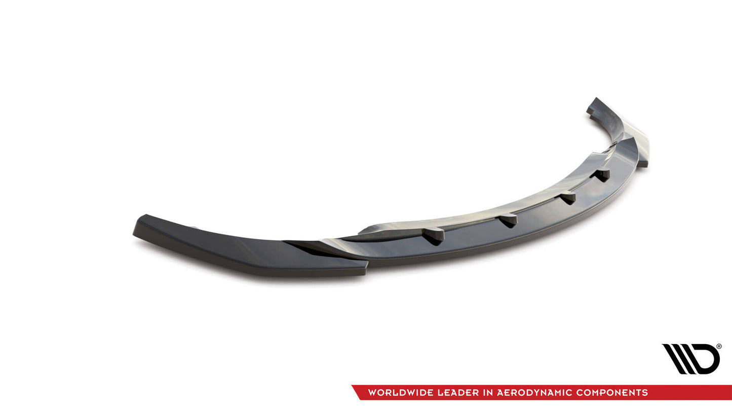 Maxton Front Ansatz V.1 für BMW 3er Coupe E46 schwarz Hochglanz