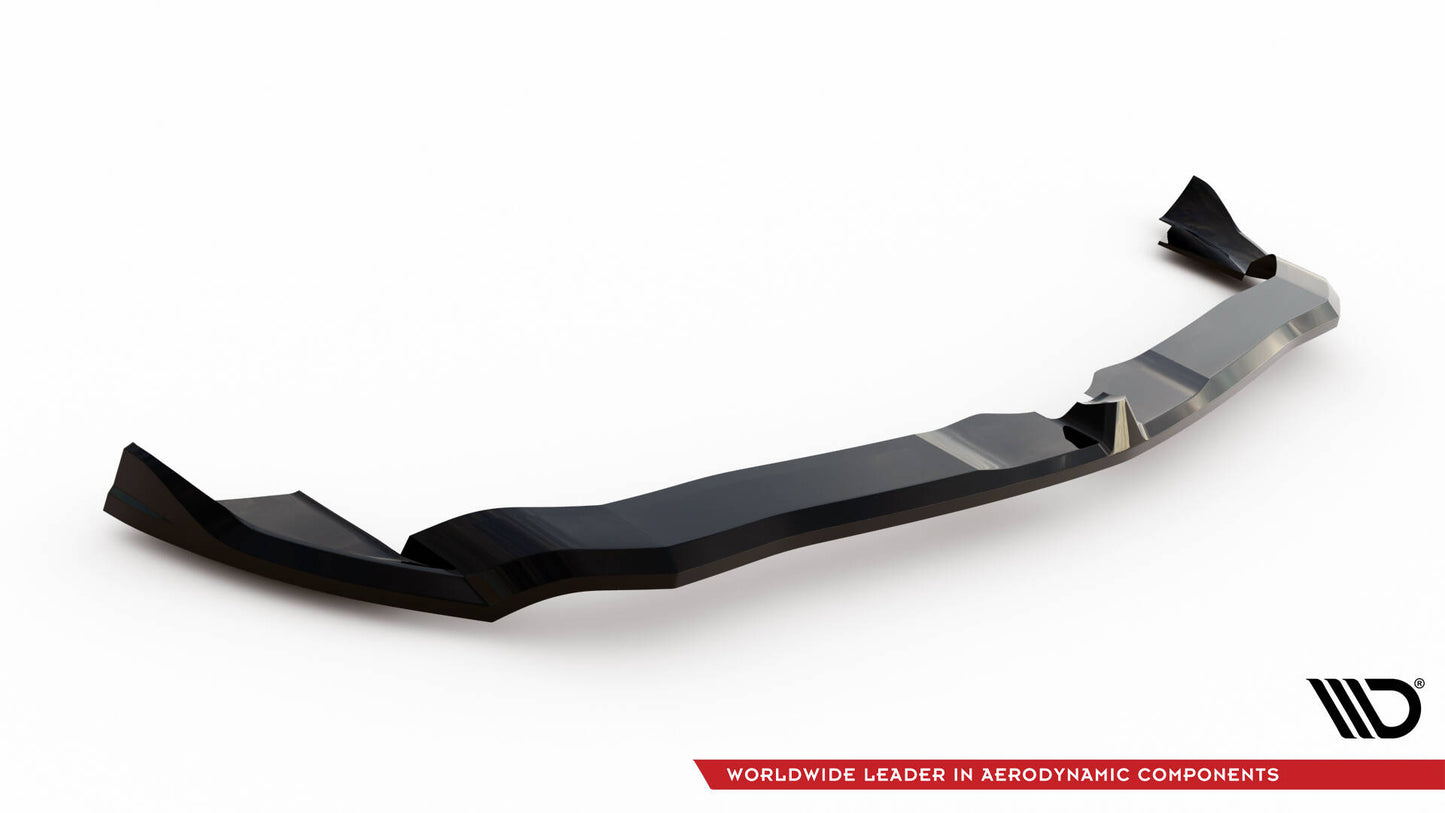 Maxton Front Ansatz für Alfa Romeo Giulia Quadrifoglio schwarz Hochglanz