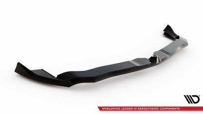 Maxton Front Ansatz für Alfa Romeo Giulia Quadrifoglio schwarz Hochglanz