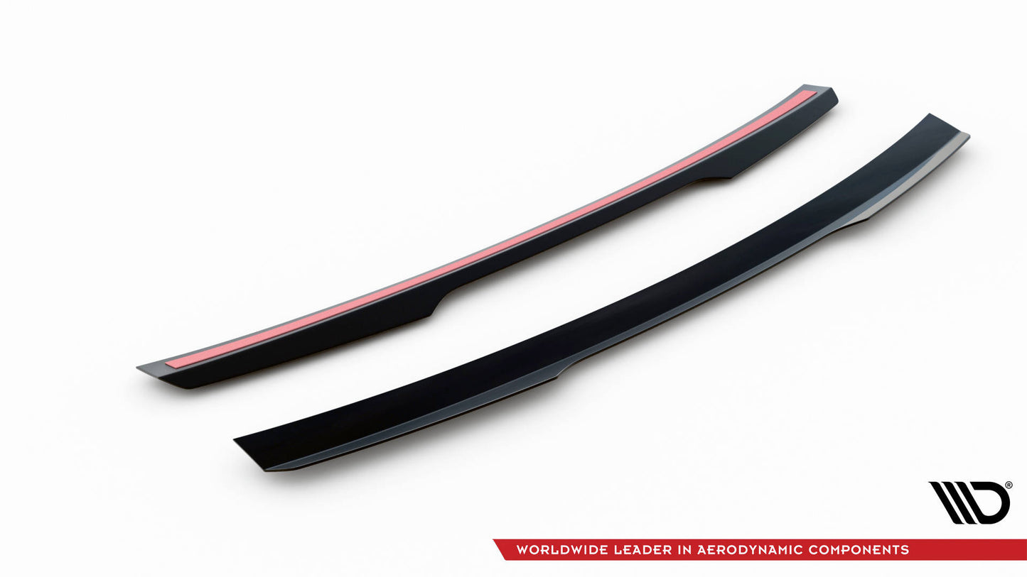 Maxton Höher Spoiler CAP für Kia EV6 GT-Line Mk1 schwarz Hochglanz