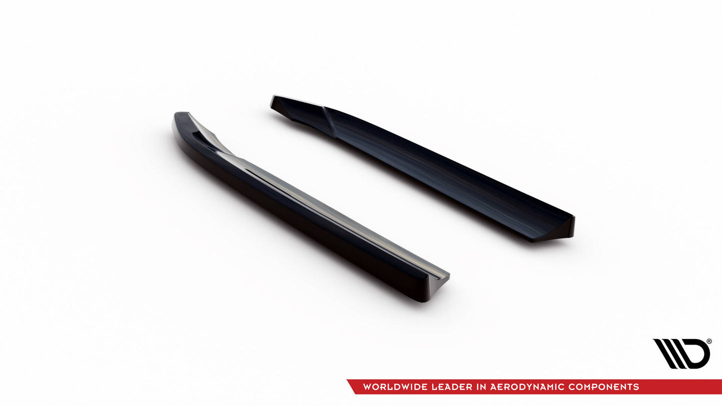 Maxton Heck Ansatz Flaps Diffusor V.2 für Audi A7 S-Line C7 schwarz Hochglanz