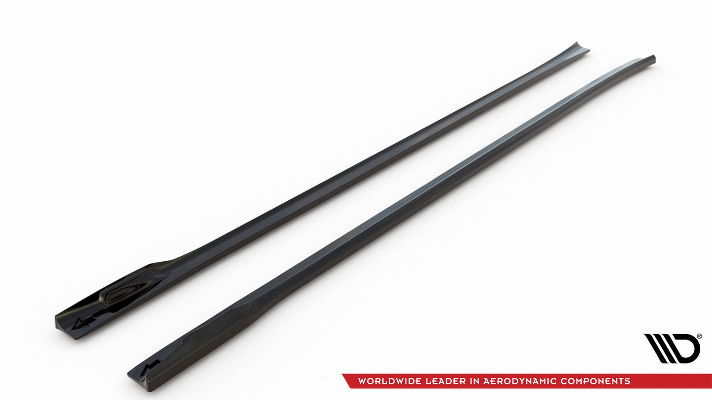 Maxton Seitenschweller Ansatz für V.2 für  BMW X3 M40d / M40i / M-Paket G01  schwarz Hochglanz