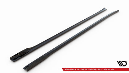 Maxton Seitenschweller Ansatz für V.2 für  BMW X3 M40d / M40i / M-Paket G01  schwarz Hochglanz