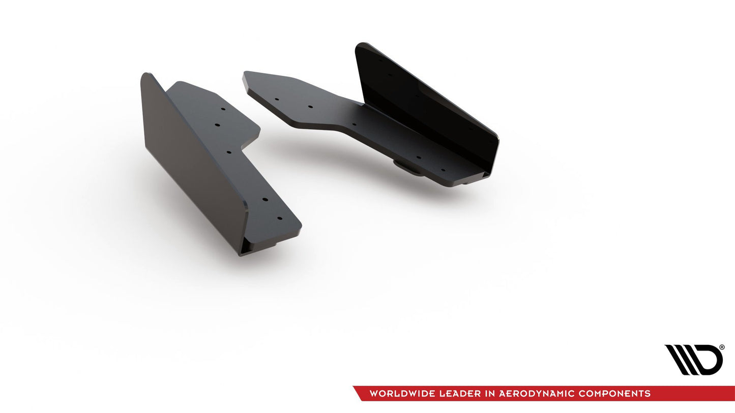 Maxton Robuste Racing Heck Ansatz Flaps Diffusor +Flaps für Audi RS3 8V Sportback schwarz Hochglanz