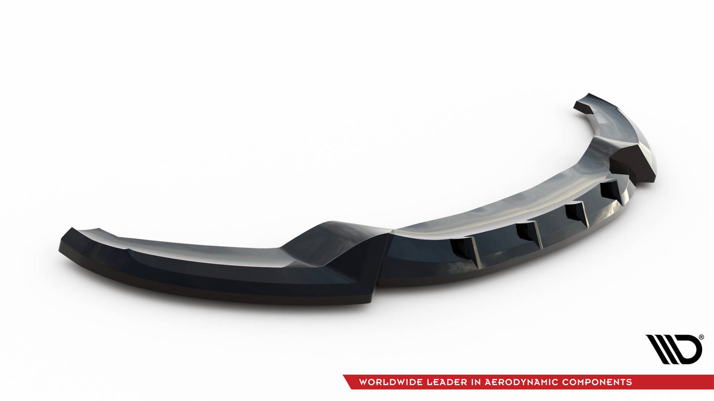 Maxton Front Ansatz V.1 für BMW 3er GT M-Paket F34 schwarz Hochglanz