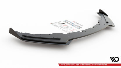 Maxton Robuste Racing Front Ansatz für passend +Flaps für BMW M135i F20 schwarz Hochglanz