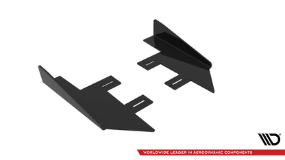 Maxton Hintere Seiten Flaps für Honda Civic Mk10 schwarz Hochglanz