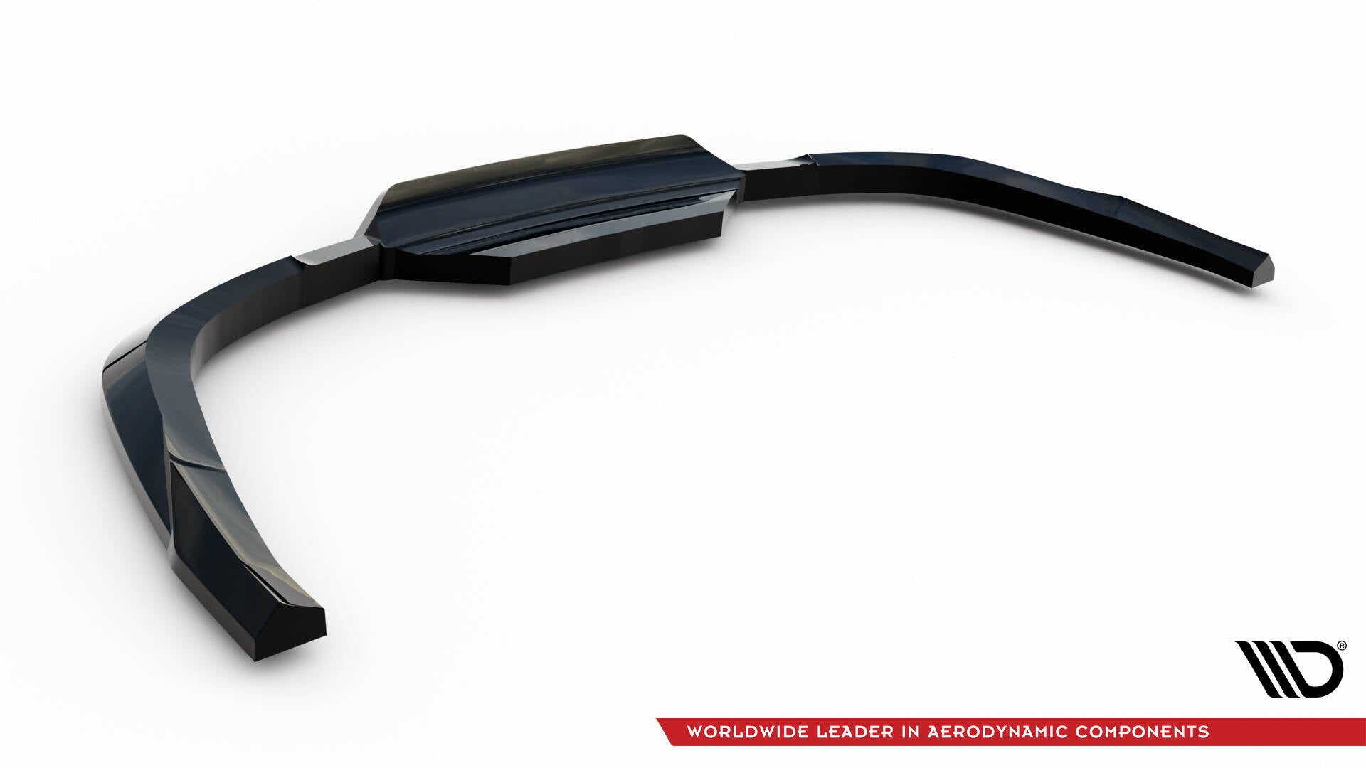 Maxton Hinten Splitter (mit einem vertikalem balken) Jaguar F-Pace R-Sport Mk1 schwarz Hochglanz
