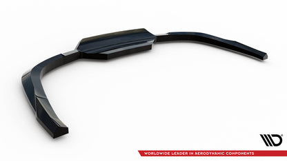 Maxton Hinten Splitter (mit einem vertikalem balken) Jaguar F-Pace R-Sport Mk1 schwarz Hochglanz
