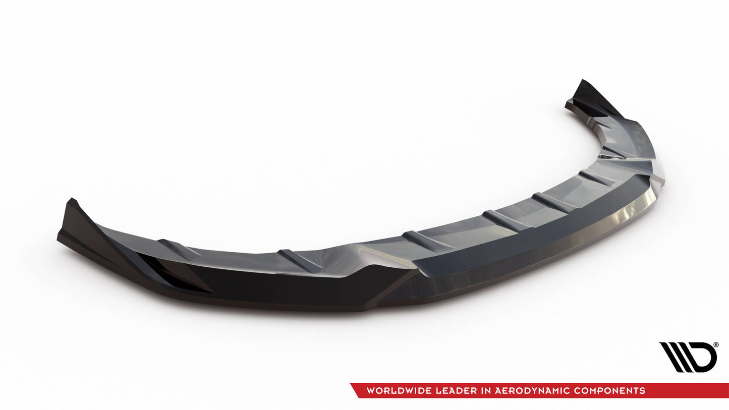 Maxton Front Ansatz V.2 für BMW 5er M-Paket G60 schwarz Hochglanz