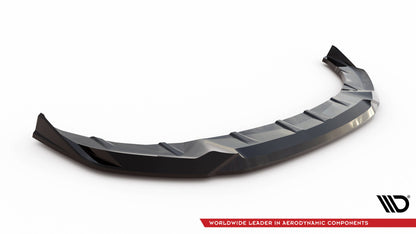 Maxton Front Ansatz V.2 für BMW 5er M-Paket G60 schwarz Hochglanz