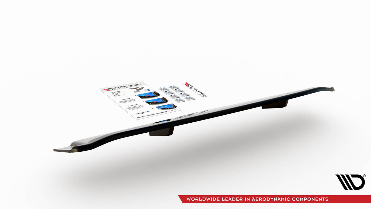 Maxton Mittlerer Diffusor Heck Ansatz DTM Look für Audi SQ8 Mk1 schwarz Hochglanz