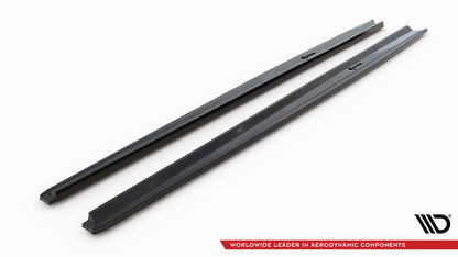 Maxton Seitenschweller Ansatz für Jaguar XE R-Dynamic X760 Facelift schwarz Hochglanz
