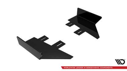 Maxton Hintere Seiten Flaps für Audi S5 / A5 S-Line Coupe / Cabriolet 8T schwarz Hochglanz