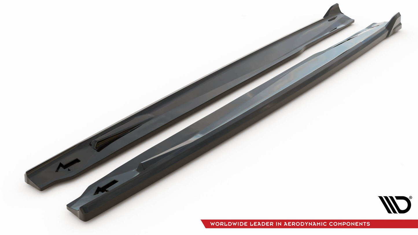Maxton Seitenschweller Ansatz für BMW X6 M F96 / X6 M-Paket G06 schwarz Hochglanz