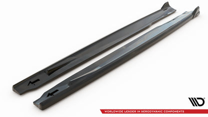 Maxton Seitenschweller Ansatz für BMW X6 M F96 / X6 M-Paket G06 schwarz Hochglanz