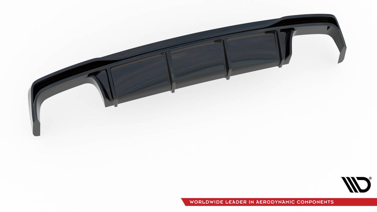 Maxton Diffusor Heck Ansatz für Audi S6 / A6 S-Line C8 schwarz Hochglanz