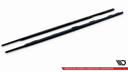 Maxton Seitenschweller Ansatz für V.2 für Audi A6 C7 schwarz Hochglanz