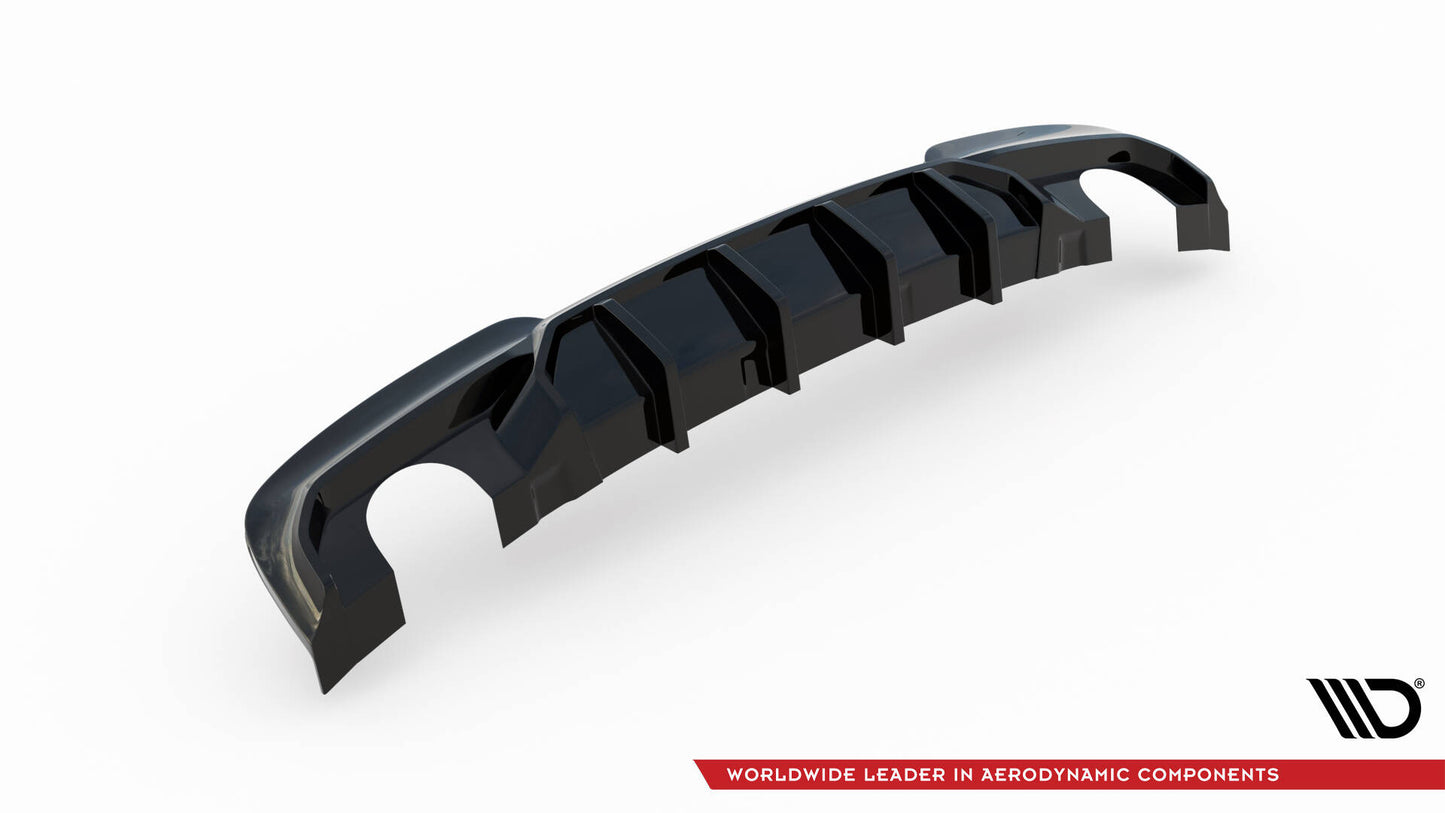 Maxton Diffusor Heck Ansatz V.2 für BMW 5er M-Paket F10 (Version mit zwei Einzelauspuffanlagen)