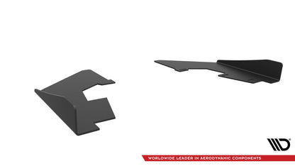 Maxton Hintere Seiten Flaps für Audi S3 Limousine 8V schwarz Hochglanz