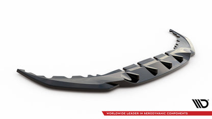 Maxton Front Ansatz V.2 für BMW 7 G11 Facelift schwarz Hochglanz