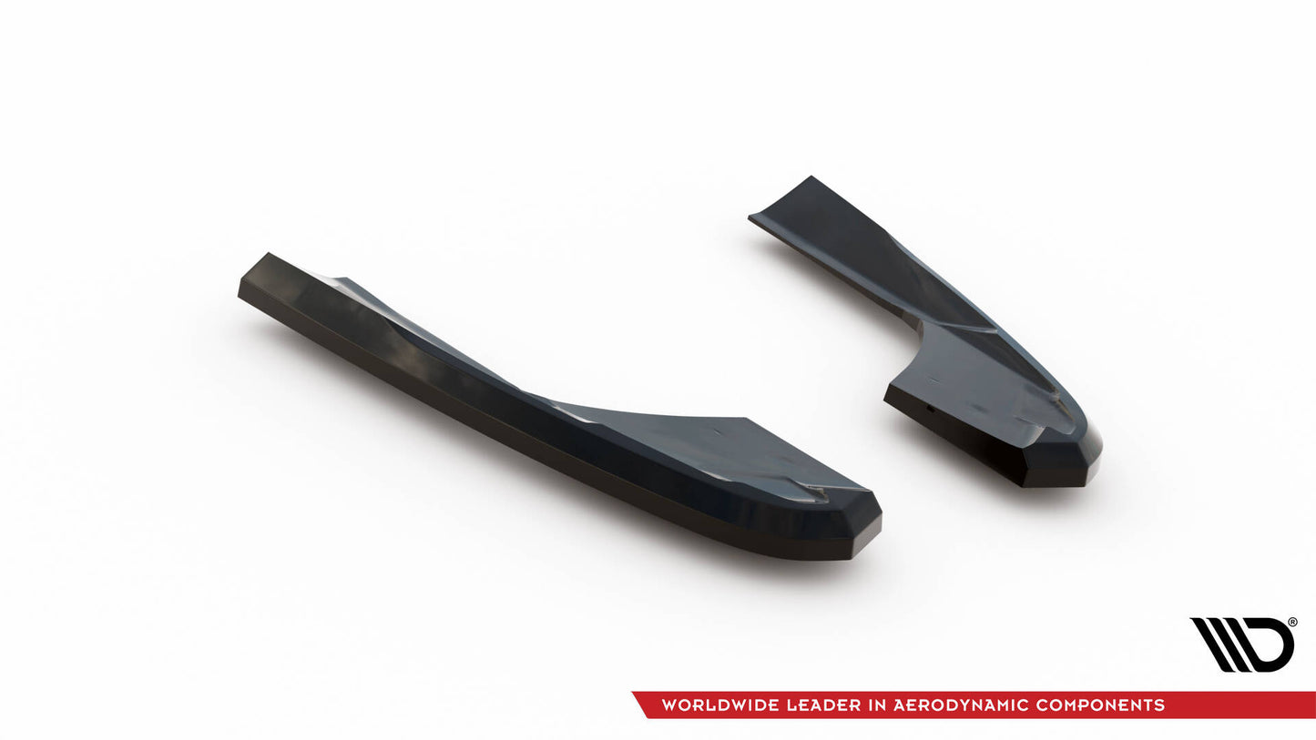 Maxton Heck Ansatz Flaps Diffusor V.2 für Audi RS3 Limousine 8V Facelift schwarz Hochglanz