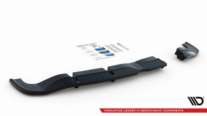 Maxton Mittlerer Diffusor Heck Ansatz DTM Look für Hyundai I20 N Mk3 schwarz Hochglanz
